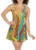 Maka Racerback Dress - Abstract Kaleidoscope Print