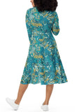 Masu Long Sleeve Midi Fit & Flare Dress - Blissfully Brand