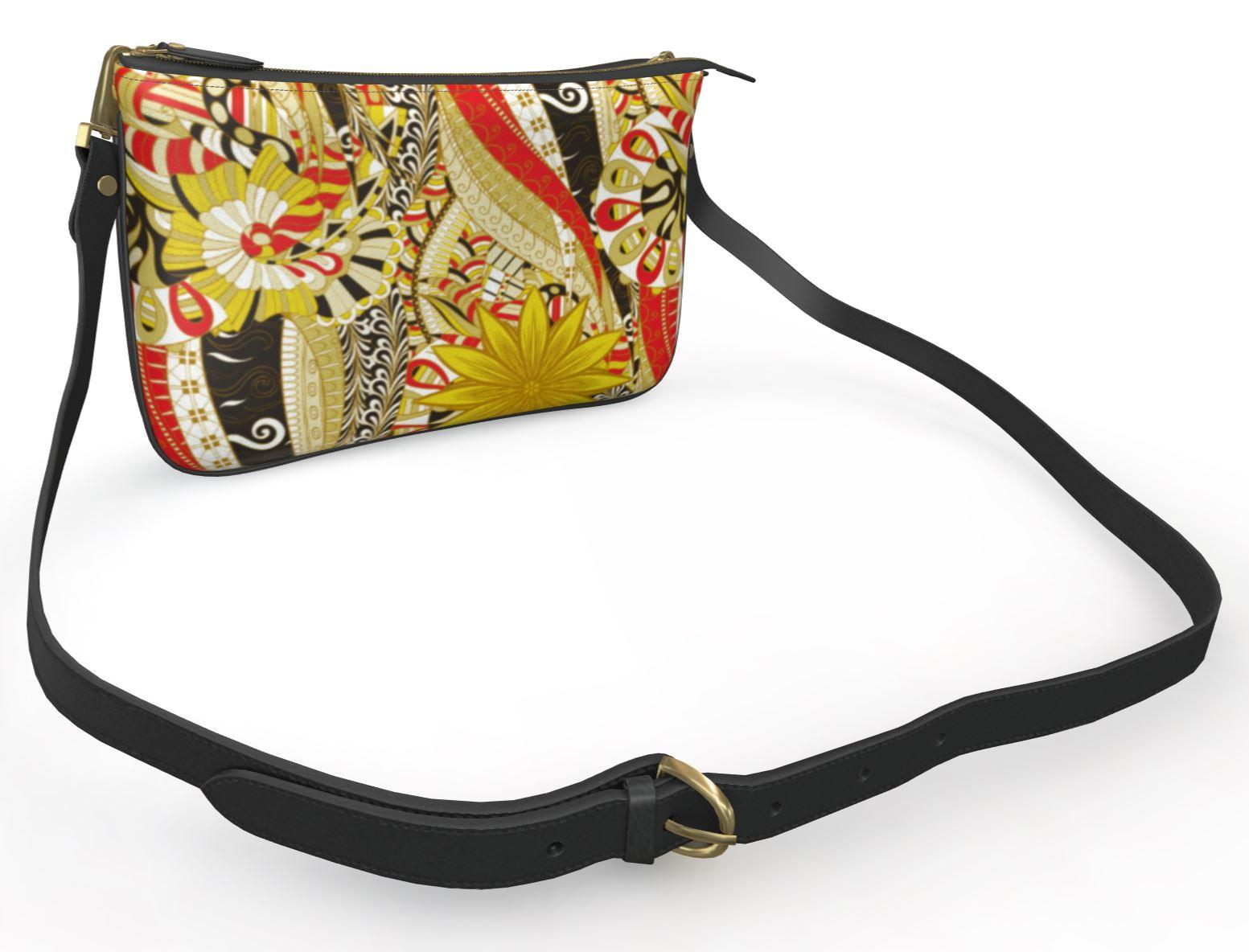Merina Leather Pochette Bag - Baroque & Abstract Floral Print | Blissfully Brand