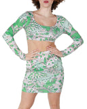 Midoria Crop Top & Fitted Skirt Set - Blissfully Brand