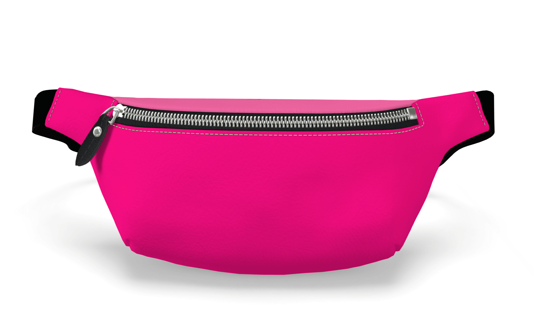 Orbi Color Block Smooth Leather Belt Waist Bag - Pink - Fanny Pack - Handmade in England