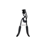 Padded Eyelash Curler for Eyelash Curling - Eye Lashes - Silicone Pad - Black Stainless Steel - Tools - Wide Mouth - Easy Grip Handle