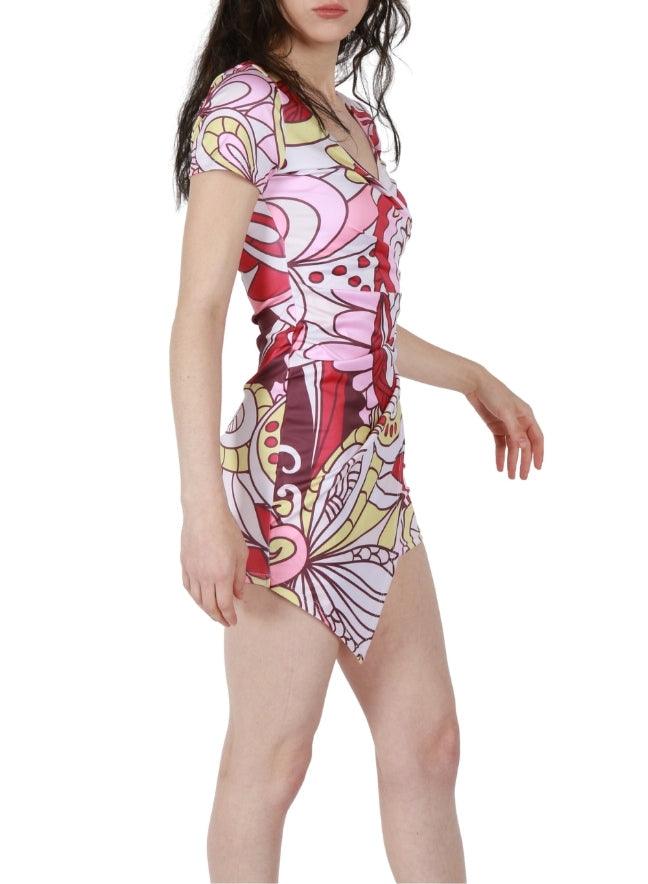 Piki Asymmetric Bodycon Mini Dress - Blissfully Brand