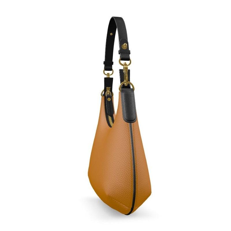 Renai - Indochine Orange Small Leather Curve Bag - Blissfully Brand