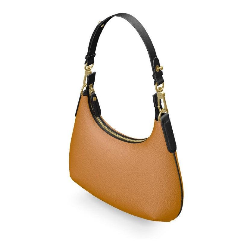 Renai - Indochine Orange Small Leather Curve Bag - Blissfully Brand