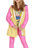Suki Color Block Women's Rain Coat - Yellow | Pink - Waterproof