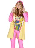 Suki Color Block Women's Rain Coat - Yellow | Pink - Waterproof