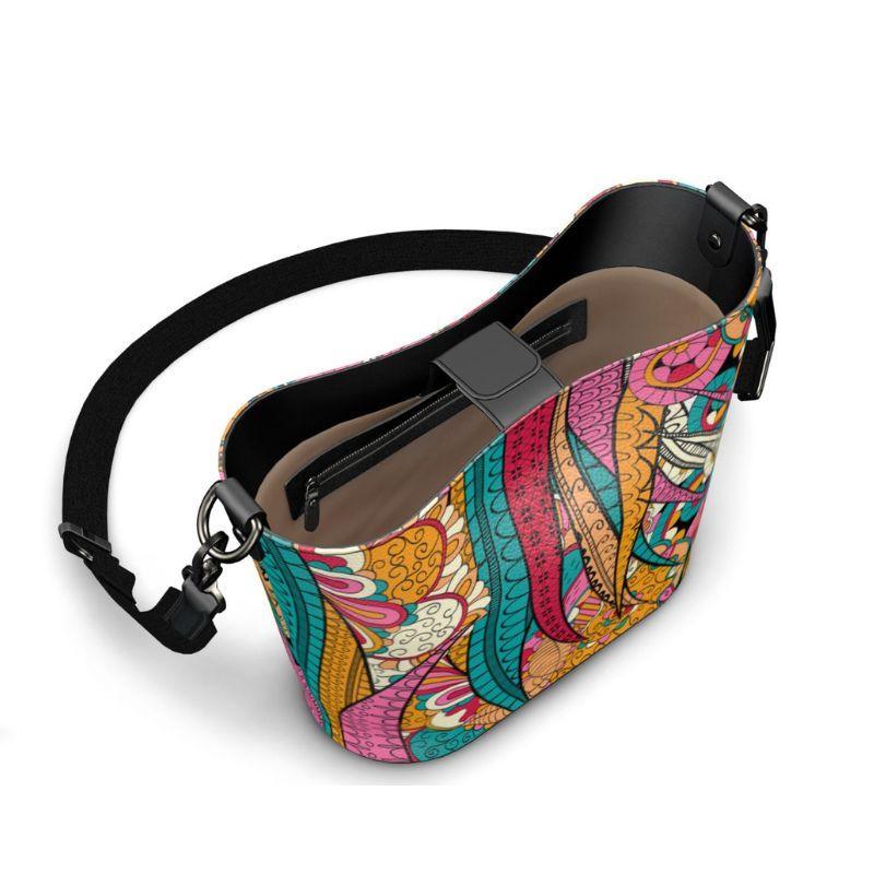 Taki Large Leather Bucket Tote - Blissfully Brand