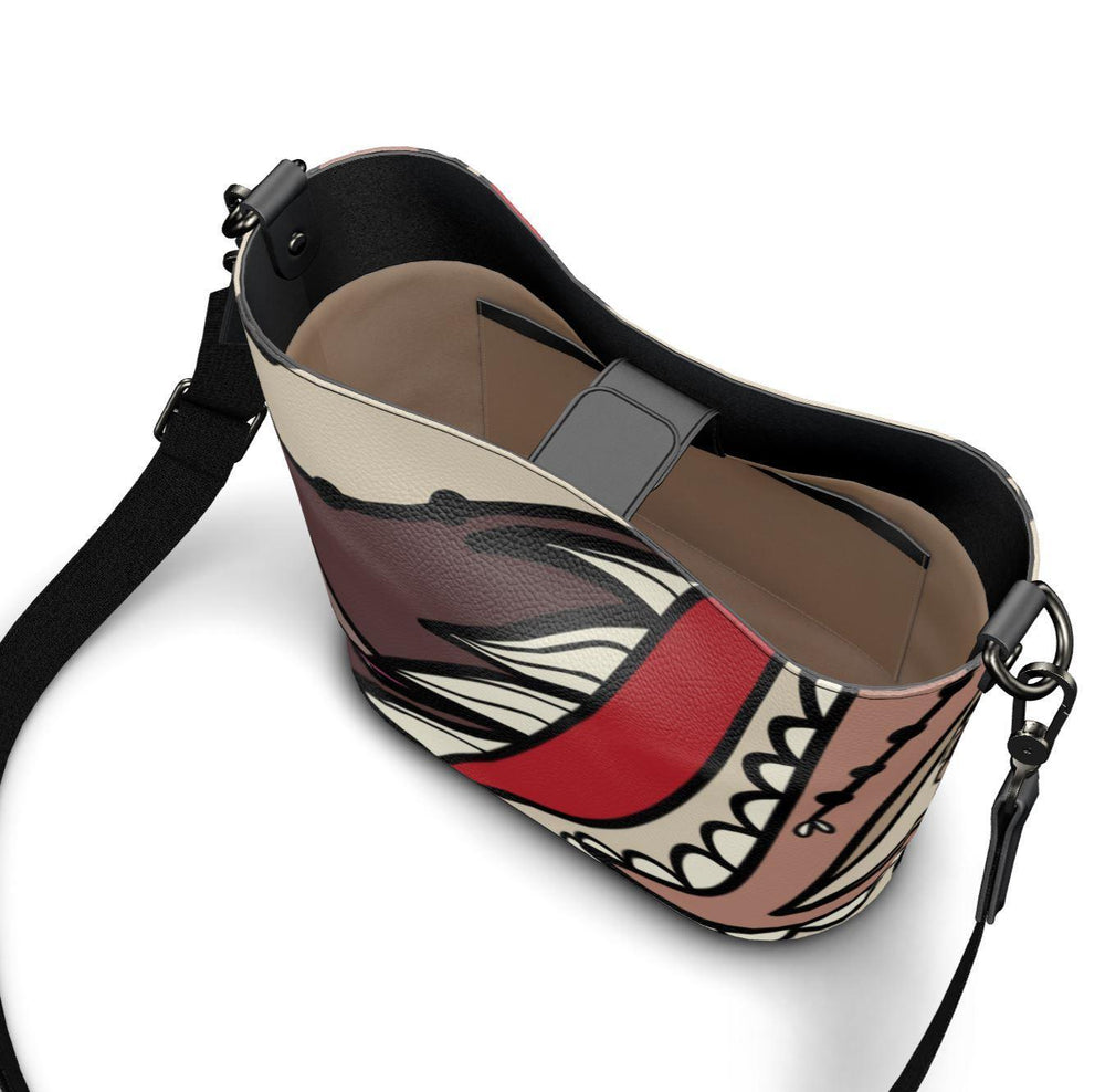 Unia Leather Large Bucket Tote - Blissfully Brand