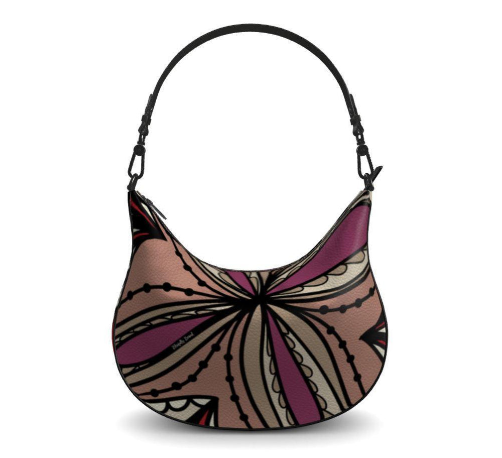 Unia Leather Curved Hobo Bag - Blissfully Brand