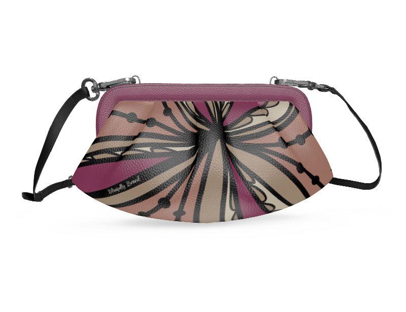 Unia Pleated Textured Leather Floral Crossbody Clutch Frame Bag - Blissfully Brand