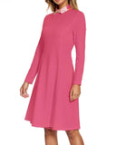 Keki Brink Pink Long Sleeve Bodycon Collar Dress - Blissfully Brand