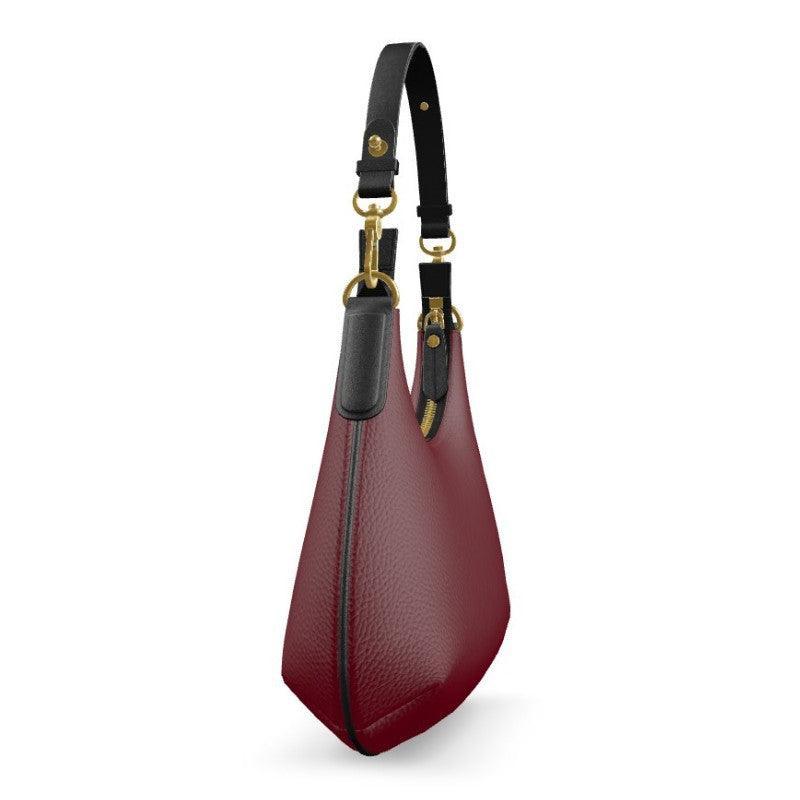 Renai - Venetian Red Small Leather Curve Bag - Blissfully Brand