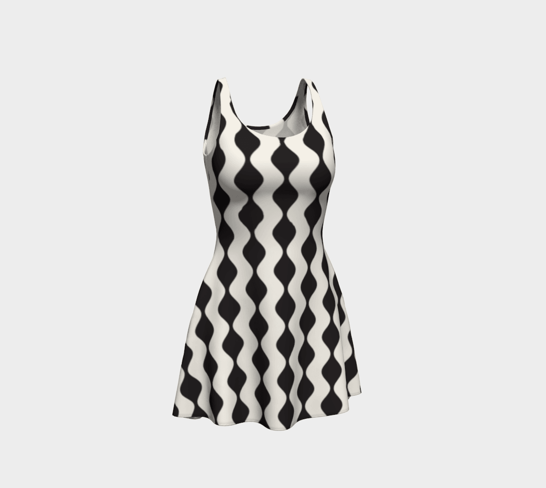 Intermission Flare Dress - Print Design | Available in Sizes (XS,S,M,L,XL) | Blissfully Brand