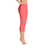 Citra Carnation Red Capri Cropped Everyday Leggings - Smooth Soft & Comfortable