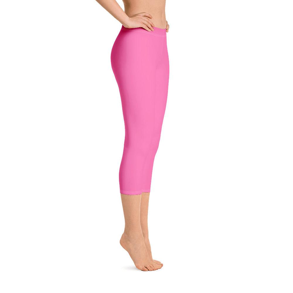 Sechia Hot Pink Mid-Rise Capri Leggings - Blissfully Brand
