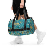 Masu Sport & Travel Duffle Bag - Abstract Pastel Retro Floral All Over Print - Blue | Green