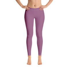 Amai Violet Mid-Rise Leggings - Solid Activewear Bottoms