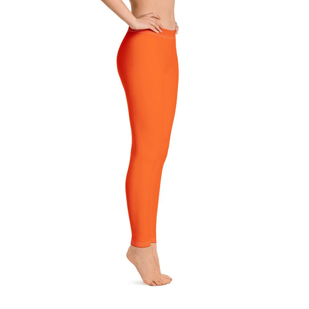 Mandra Orange Mid-Rise Leggings - Blissfully Brand