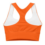 Mandra Orange Longline Sports Bra - Blissfully Brand