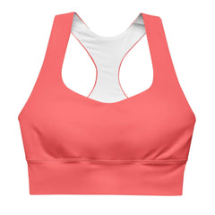 Citra Carnation Red Longline Sports Bra - Removable Padding - Double Layered  - Workout