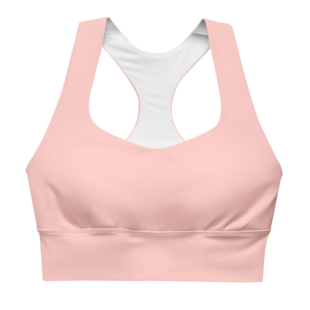 Keki Pink Longline Sports Bra - Removable Padding - Double Layered