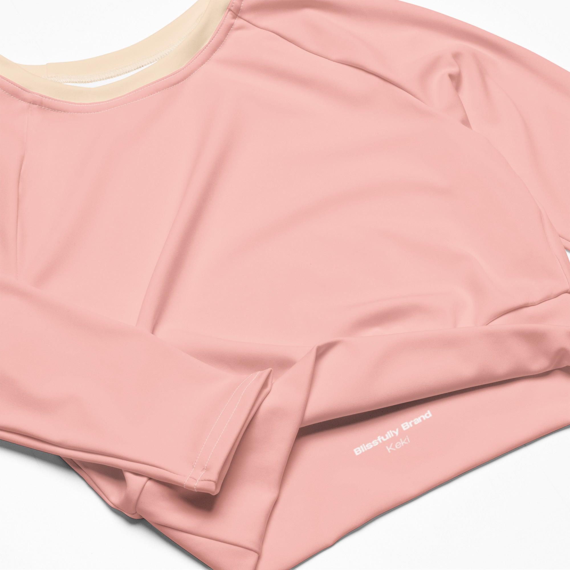 Keki Pink Active Long Sleeve Crop Top - Blissfully Brand