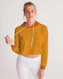Fulvous & Burnt Orange Cropped Hoodie - Blissfully Brand