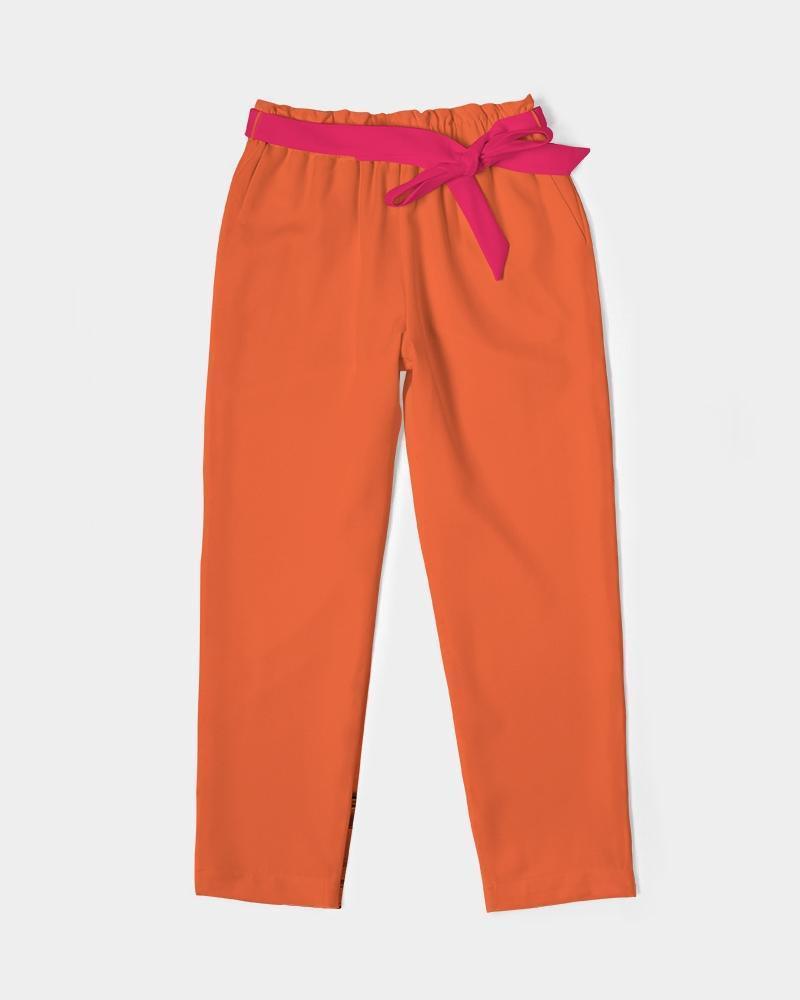 Peex Color Block Tie Waist Tapered Pants - Blissfully Brand