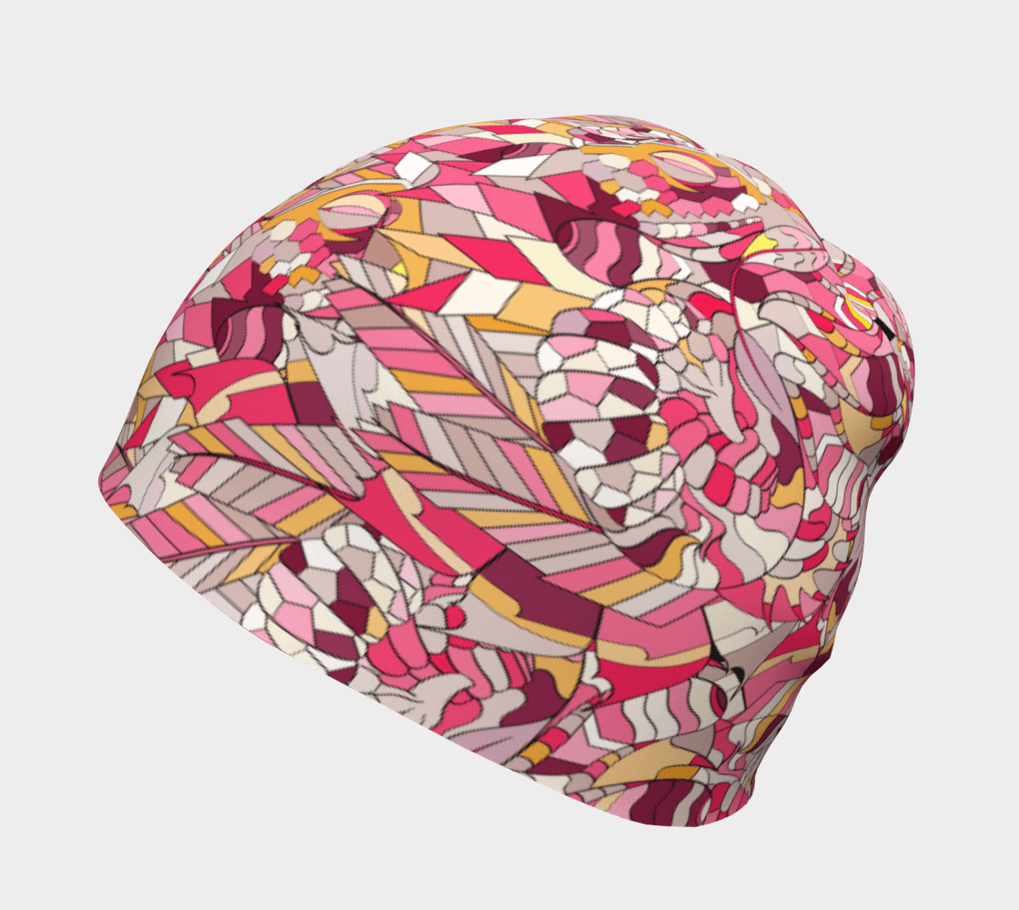 Perl Beanie - Women's - Design Print - Available in S to XL - Poly & Bamboo | Blissfully Brand