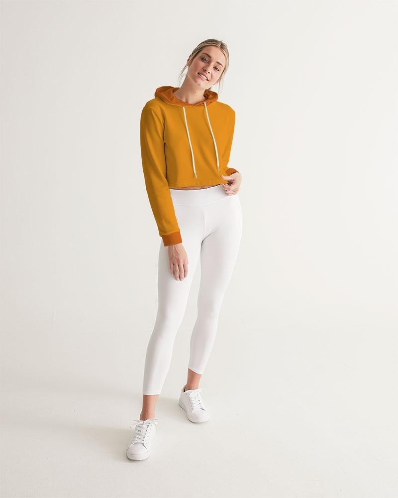 Fulvous & Burnt Orange Cropped Hoodie - Blissfully Brand