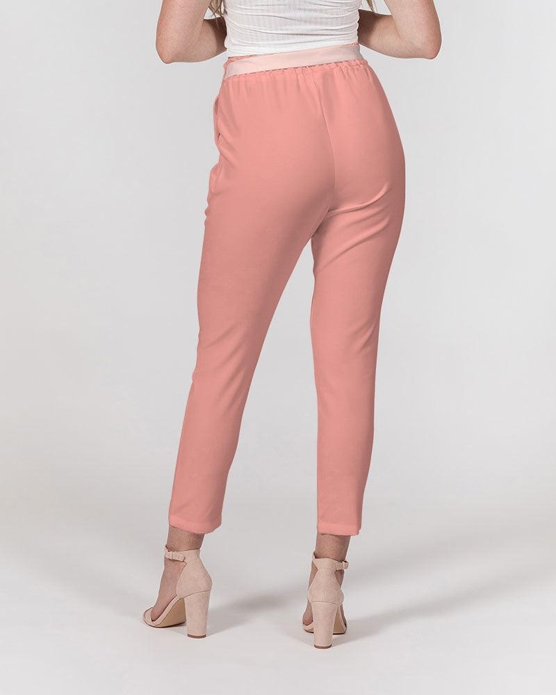 Citra Pink Belted Tapered Pants - Blissfully Brand