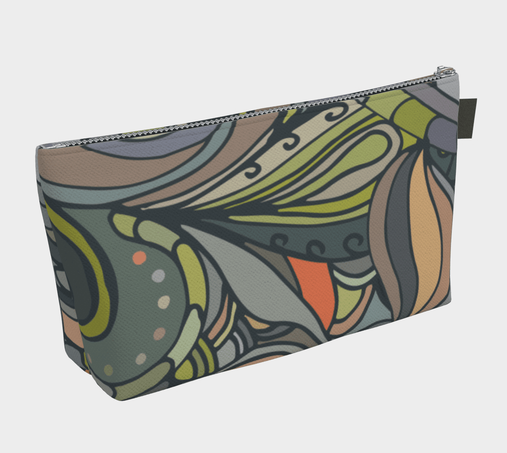 Jana Canvas Accessory Bag - Multicolor Abstract Print