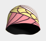 Piki Beanie - Psychedelic Abstract Print in Pink Red & Yellow | Bamboo lining