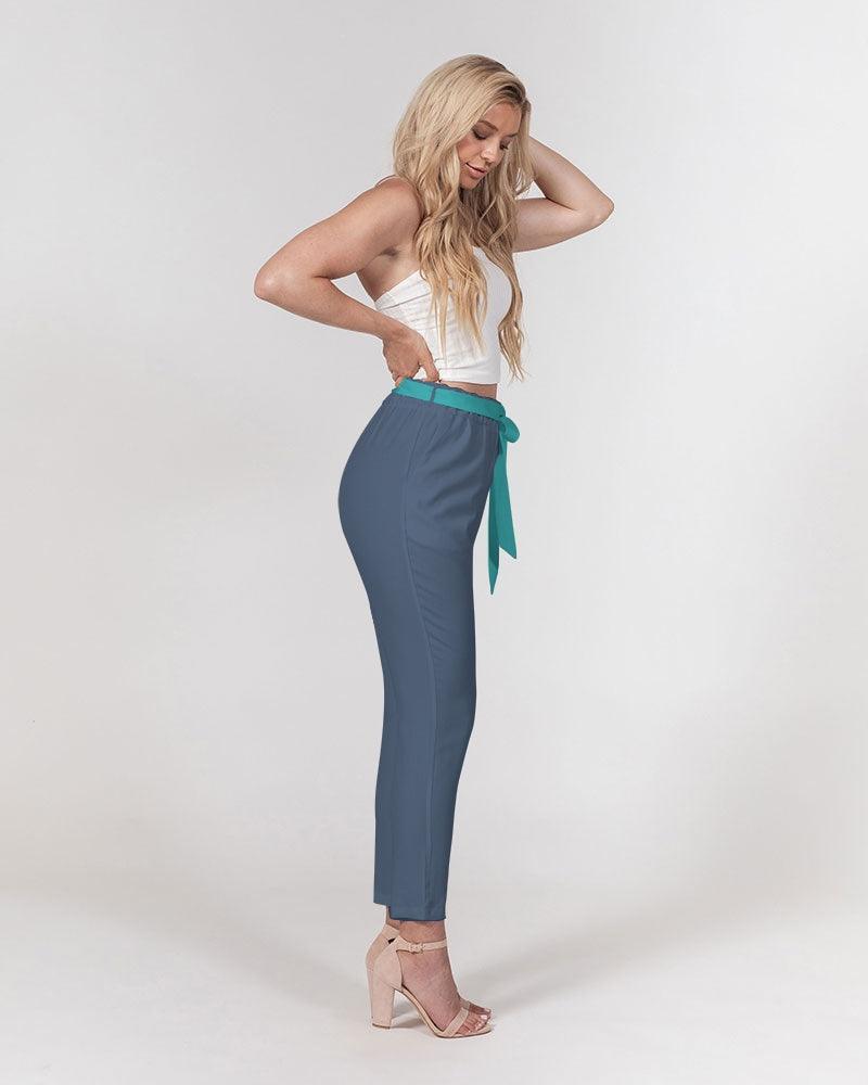 Kuna Blue Women's Belted Tapered Pants - Blissfully Brand