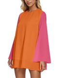 Keki Color Block Boho Chiffon Babydoll Dress - Blissfully Brand