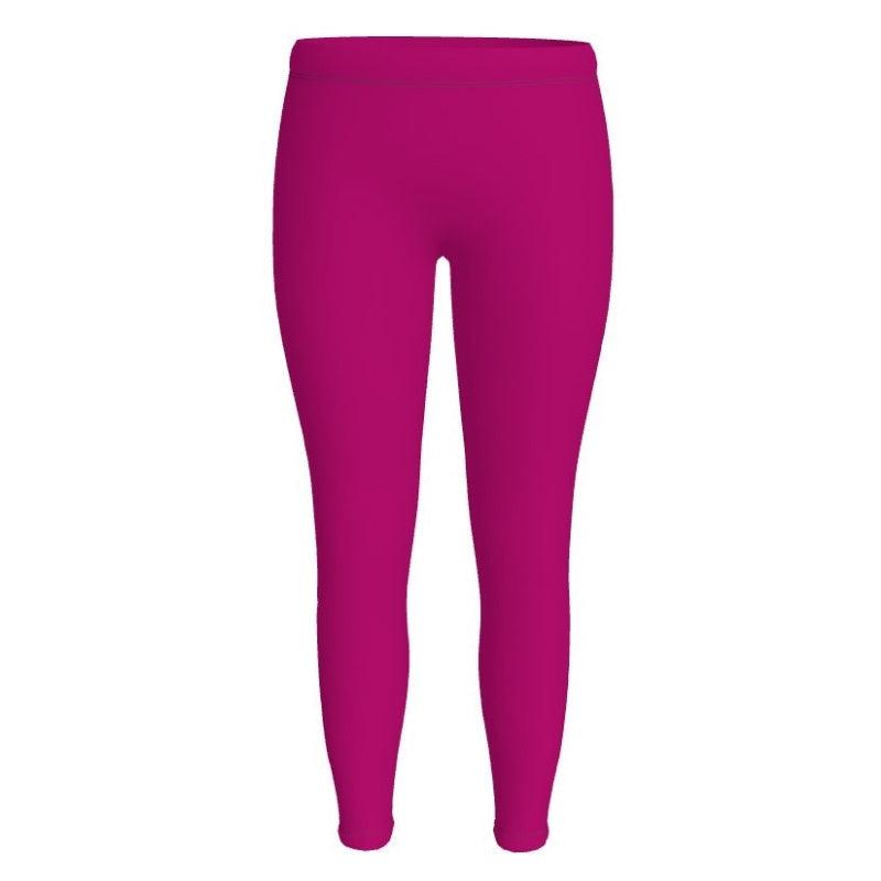 Lina Violet Red Bold Vibrant LYCRA® Spandex Leggings - Solid - Fashion - Workout - Handmade in England - Plus Size