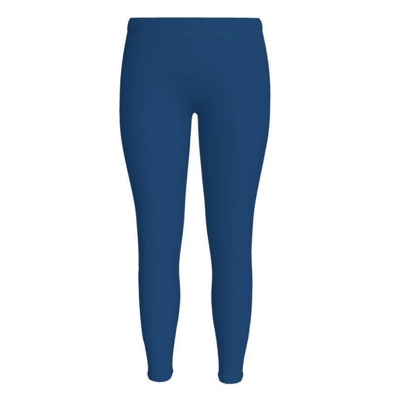 Lina Chathams Dark Blue LYCRA® Spandex Leggings - Solid - Fashion - Workout - Handmade in England - Plus Size