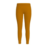 Deep Orange Lycra Spandex Midrise Full Stretch Leggings - Workout Performance - Casual - Handmade in England - Plus Size