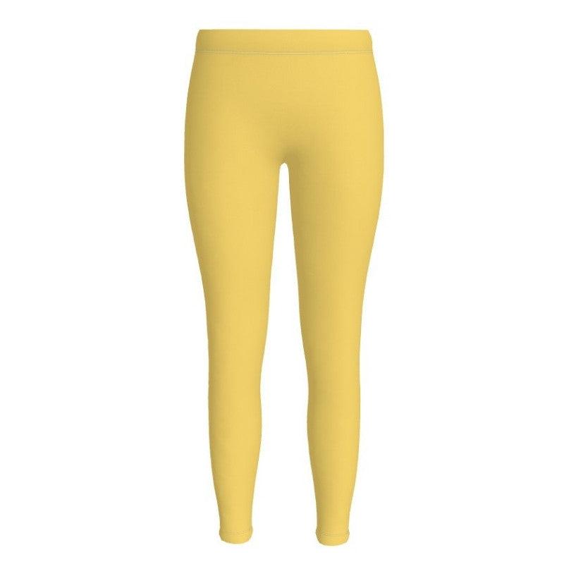 Suki Yellow LYCRA Leggings - Spandex - Bright - Vibrant - Solid - Plus Size