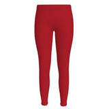 Unia Deep Red LYCRA Leggings - Solid - Bold - Spandex - Plus Size - Handmade in England
